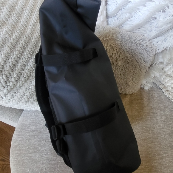 Black Roll-Top Backpack - Picture 4 of 10